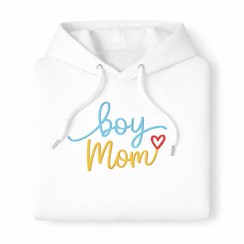 Boy Mom Hoodie  - White