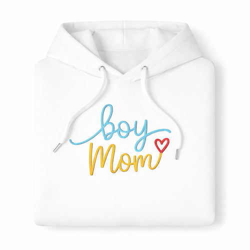 Boy Mom Hoodie  - White