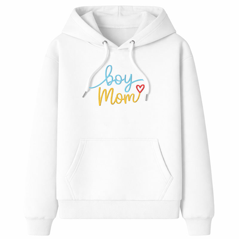 Boy Mom Hoodie  - White