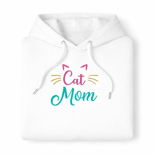 Cat Mom Hoodie - White