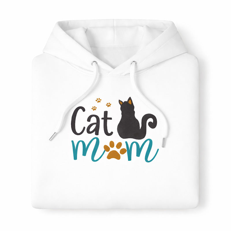 Cat Mom Hoodie - White