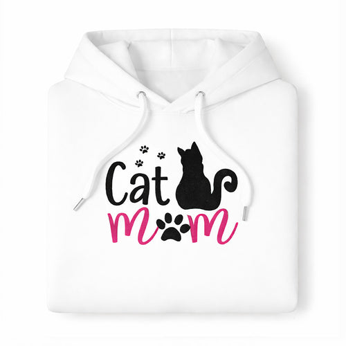 Cat Mom hoodie - White