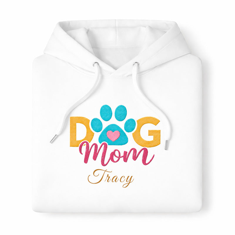 Dog Mom Hoodie - White