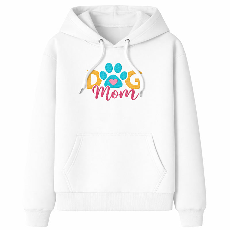 Dog Mom Hoodie - White