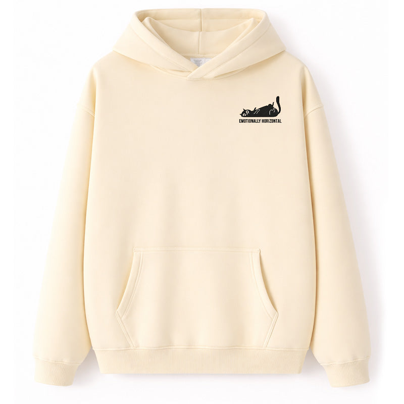 Emotionally Horizontal Hoodie - Beige