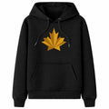 Gold Maple Leaf Hoodie — Black