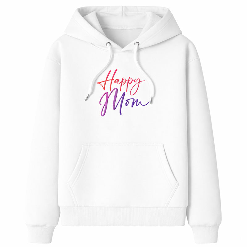 Happy Mom Hoodie — White