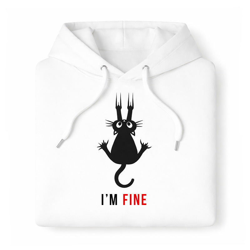 I Am Fine Hoodie - White