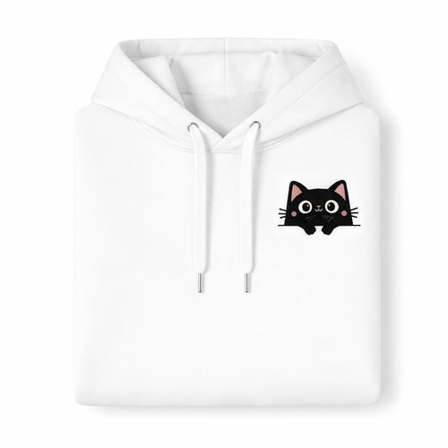 Black Cat Hoodie - White
