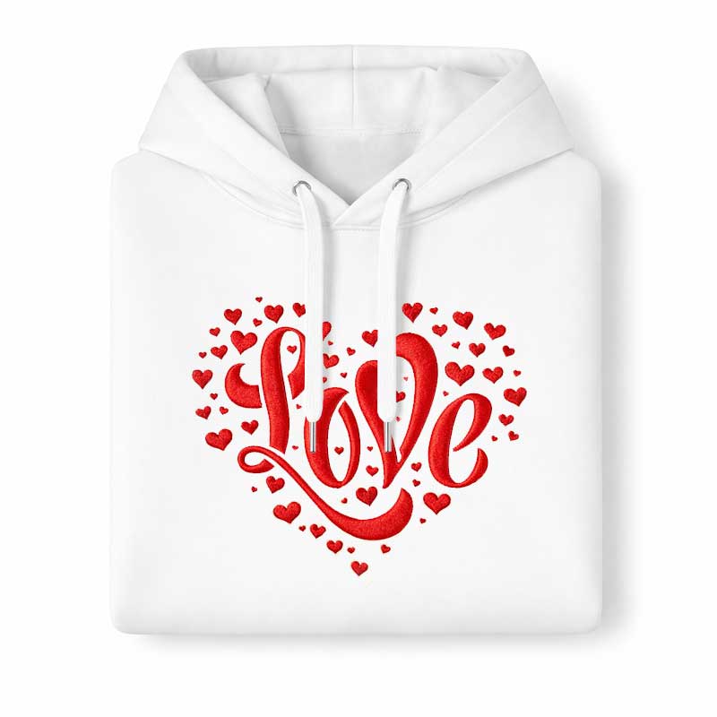 Love Hoodie – Red (White)