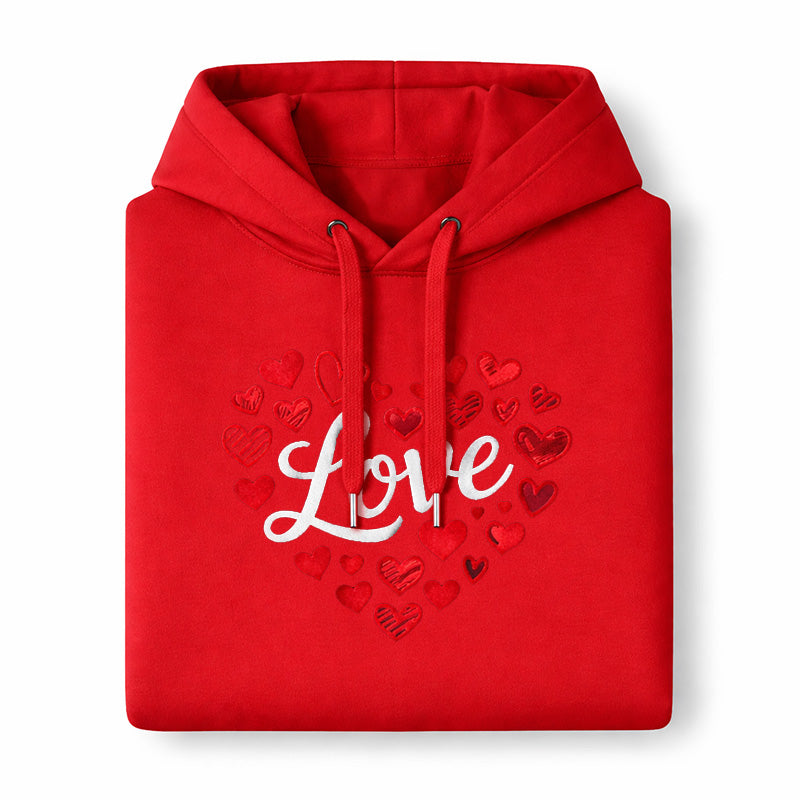 Love Hoodie – White & Red (Red)