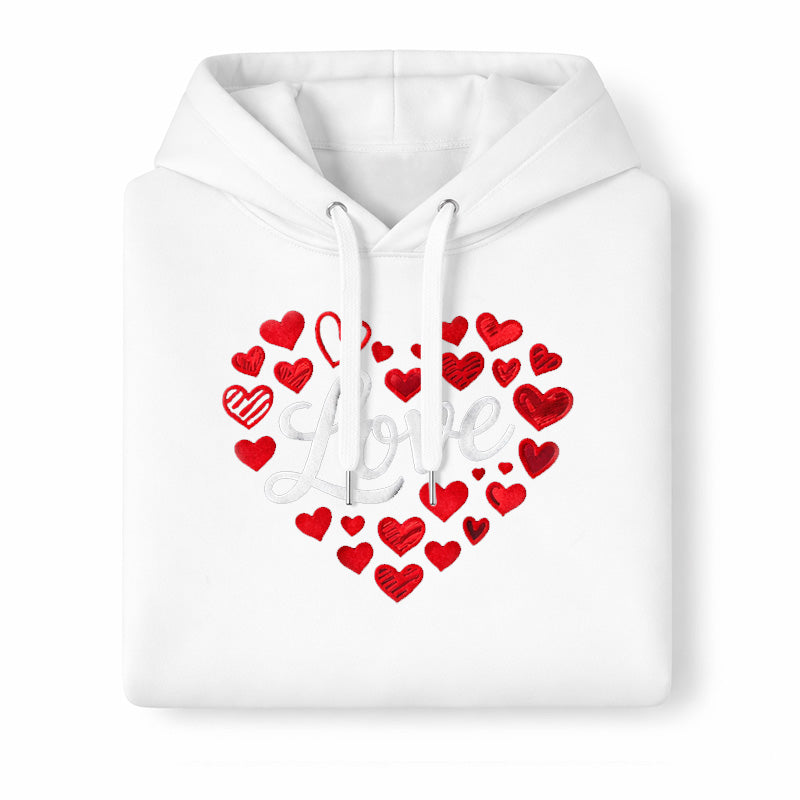 Hoodie Love white (white)