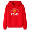 My Valentine Has Paws Hoodie – Red