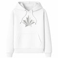 Silver Maple Leaf Hoodie — White