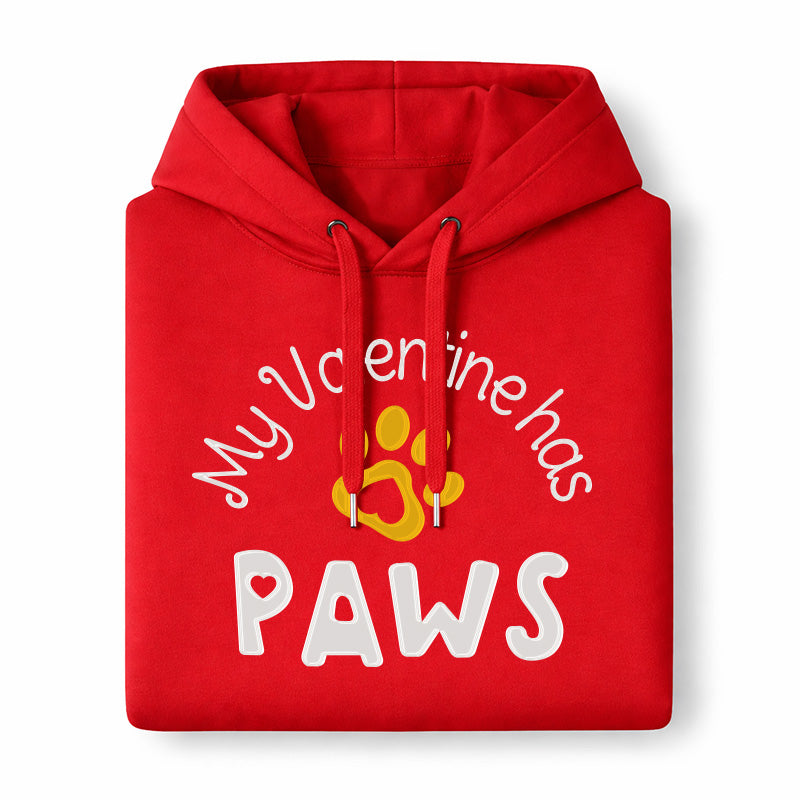 My Valentine Has Paws Hoodie – Red