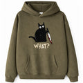 What? Cat Hoodie - Green